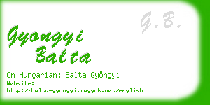 gyongyi balta business card